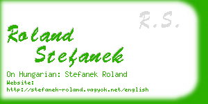 roland stefanek business card